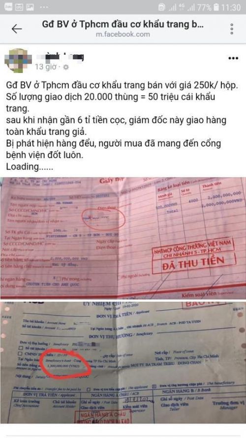 NÓNG: Công an vào cuộc vụ Giám đốc BV Gò Vấp bị tố trục lợi khẩu trang