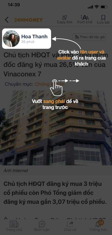 Thông báo Update phiên bản mới - phiên bản mạng xã hội