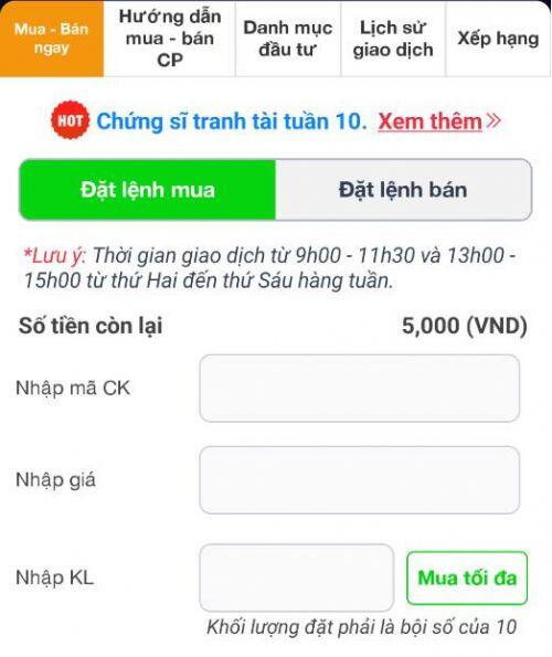 Game Chứng Khoán - Hướng Dẫn Cơ Bản Cho Người Chơi Mới