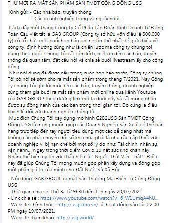 CEO "siêu doanh nghiệp" 500.000 tỷ ra mắt sàn TMĐT cộng đồng USG