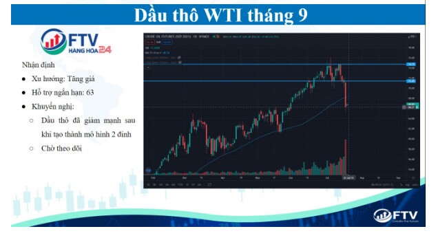 Thị trường hàng hoá 20/7: Dầu thô giảm sâu