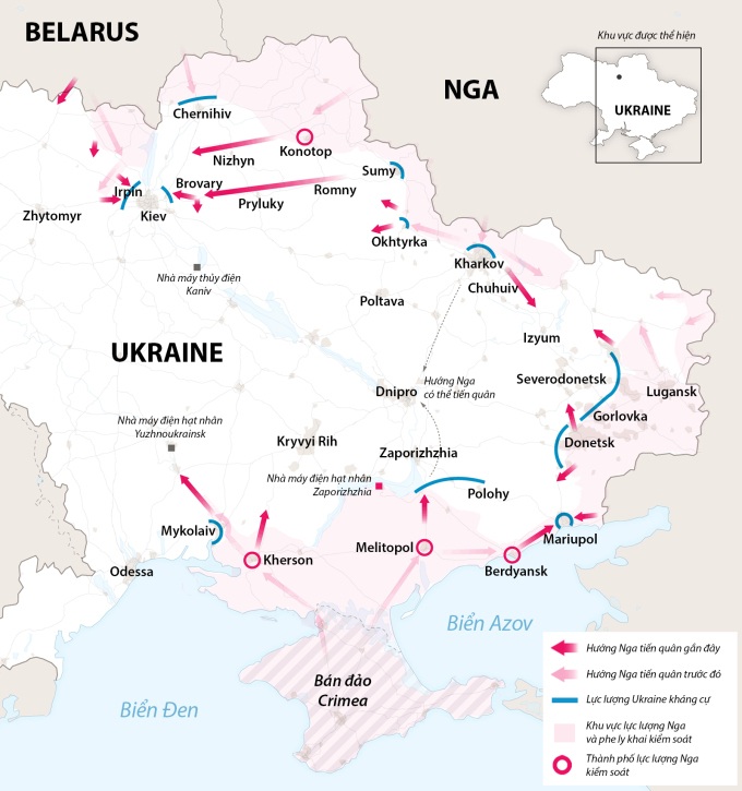 Xe tăng Nga 'cách Kiev hai km'
