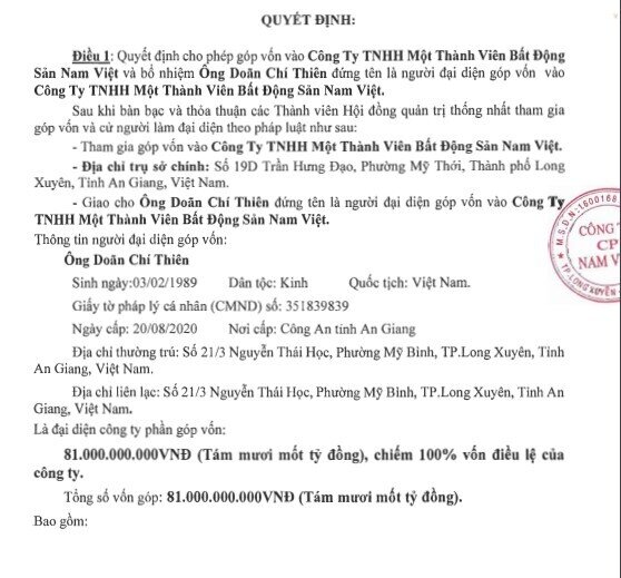 Thủy sản Nam Việt (ANV) góp vốn thành lập công ty BĐS