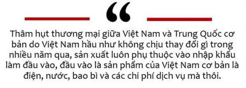 Kinh tế Việt Nam lún sâu vào phụ thuộc Trung Quốc