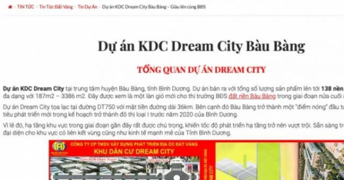 Địa ốc Đất Vàng ‘vẽ’ dự án ma Dream City để lừa bán cho khách hàng?