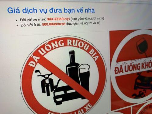 Dịch vụ 'say gọi xế' giá 500.000/lượt đưa ôtô về nhà ở Việt Nam