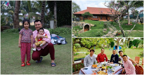 Tự Long dắt con tới thăm biệt thự siêu to của Xuân Bắc, hé lộ khung cảnh đẹp như phim