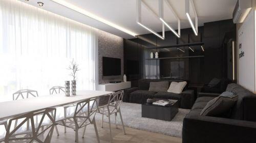 Căn hộ nội thất màu đen vô cùng huyền bí và sang trọng