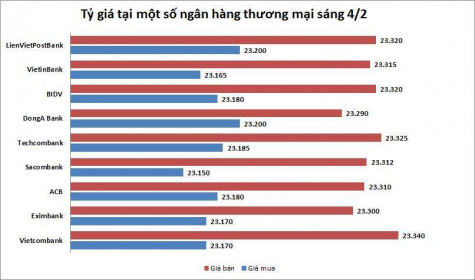 Tỷ giá ngày 4/2: Hạ nhiệt trở lại
