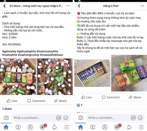 Người tiêu dùng cẩn trọng với gel rửa tay trôi nổi bán tràn lan trên mạng