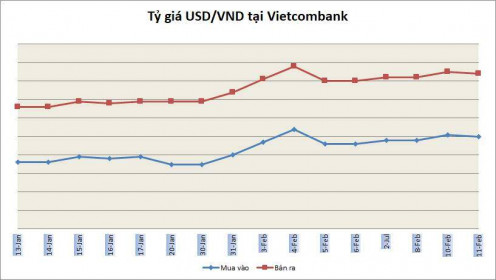 Tỷ giá ngày 11/2: Đi ngang