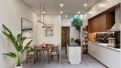 Nhà ống 3 tầng có giếng trời giúp lấy gió và sáng