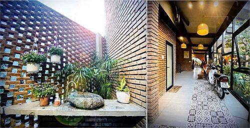 Ngôi nhà kết hợp quán cafe đẹp lạ nhờ nghệ thuật xếp gạch gây mê