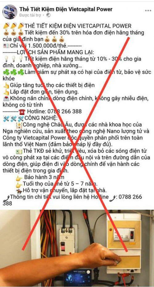Quảng cáo sai sự thật về thiết bị tiết kiệm điện mùa dịch COVID-19