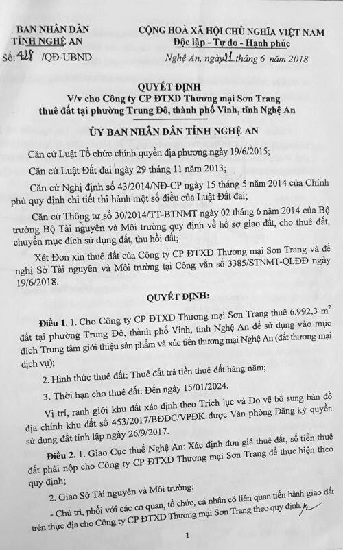 Gần 7.000m2 đất vàng tại Nghệ An bị “thâu tóm”? (Kỳ III): Quá trình “lột xác”, chuyển đổi dự án
