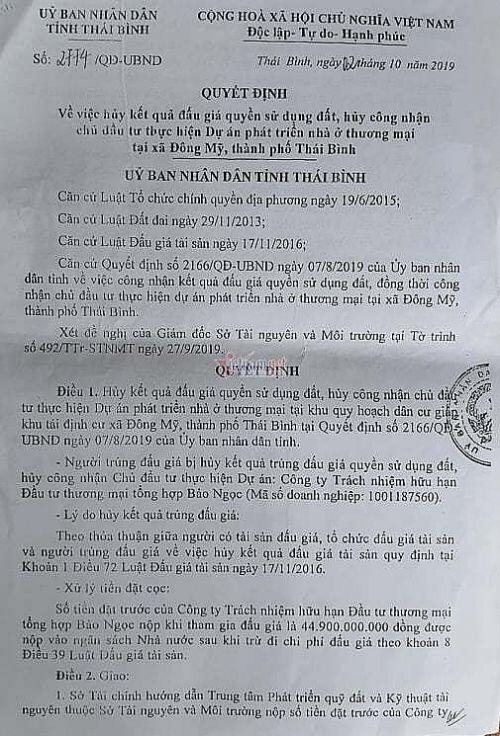 Từ vụ Nguyễn Xuân Đường, lộ lỗ hổng trong đấu giá đất ở Thái Bình