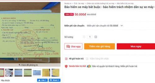Chợ mạng sôi động, tấp nập rao bán bảo hiểm xe máy, ô tô