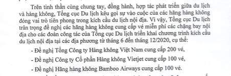 Nóng: Tổng cục Du lịch "xin" 400 vé máy bay miễn phí đi công tác