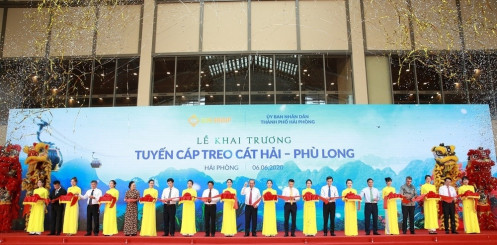 Sun Group khai trương tuyến cáp treo 3 dây hiện đại tại Cát Bà