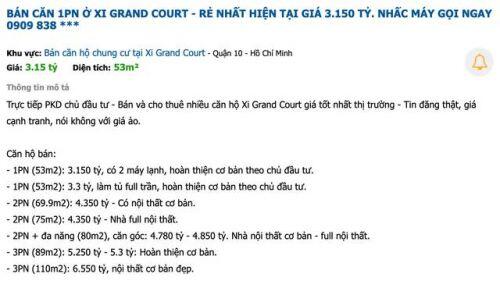Ngân hàng thanh lý loạt căn hộ ở TP.HCM, giá hơn 60 triệu đồng/m2