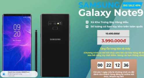 Chiêu lừa 'Galaxy Note9 xả kho giá rẻ'