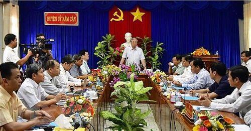 Thường trực Ban Bí thư Trần Quốc Vượng làm việc với Tỉnh ủy Cà Mau