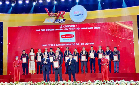 Dai-ichi Life VN xếp hạng 100 trong Top 500 Doanh nghiệp lớn nhất VN năm 2020