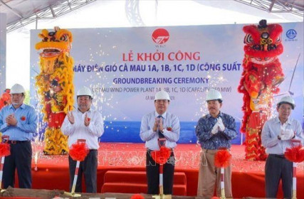 Cà Mau khởi công nhà máy điện gió có tổng mức đầu tư trên 10.000 tỷ đồng
