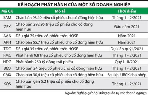 Thị trường chứng khoán thăng hoa, doanh nghiệp niêm yết chớp cơ hội tăng vốn