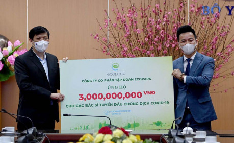 Ecopark ủng hộ 13 tỉ đồng cho công tác phòng chống dịch COVID-19