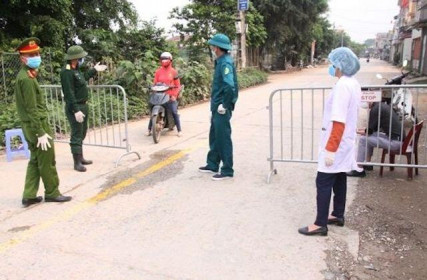 Huyện Mê Linh: 9 chốt chặn giám sát chặt ổ dịch Covid-19 thôn Do Hạ