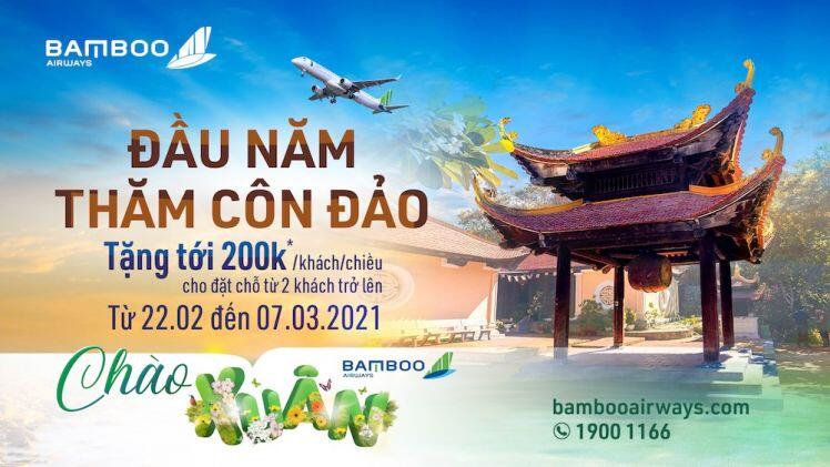 Bamboo Airways tặng ngàn mã giảm giá cho khách bay thẳng Côn Đảo