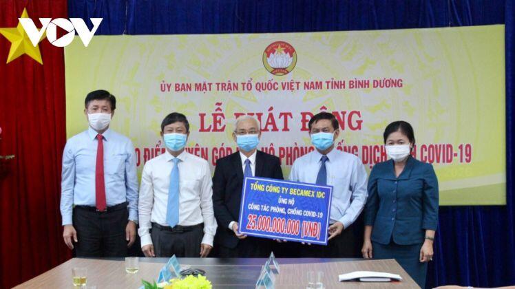 Bình Dương, Bình Phước tiếp nhận ủng hộ hơn 35,5 tỷ đồng để phòng dịch Covid-19
