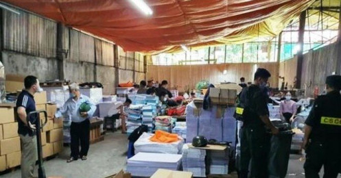 Bắt giam 7 bị can trong đường dây làm giả hơn 3 triệu cuốn sách giáo khoa
