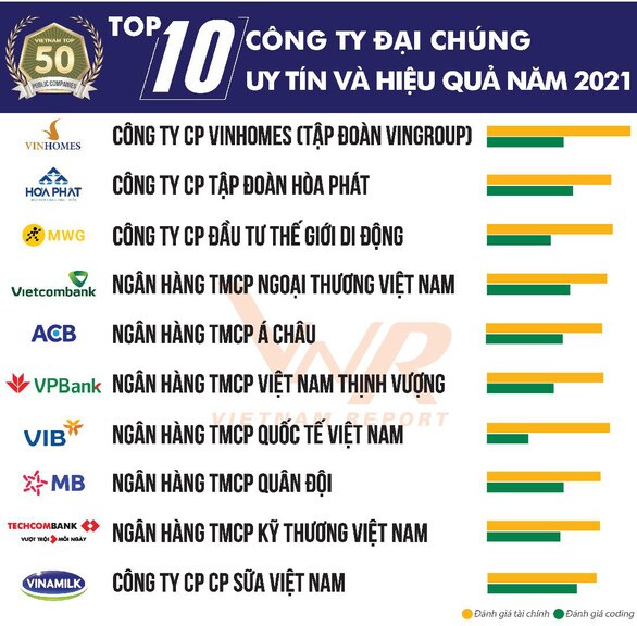 Top 10 công ty đại chúng uy tín và hiệu quả 2021