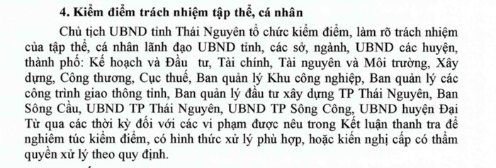 Thanh tra Chính phủ 'điểm mặt' nhiều dự án vi phạm về sử dụng đất tại Thái Nguyên