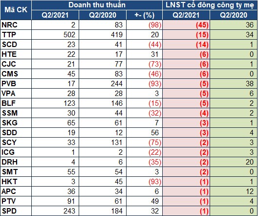 Lãi lỗ quý 2/2021: 529 doanh nghiệp tạo ra 13,400 tỷ đồng lãi ròng