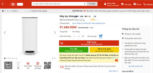 Ở nhà giãn cách, cách ly phòng Covid-19, người Hà Nội mạnh tay chi tiền triệu mua máy lọc không khí