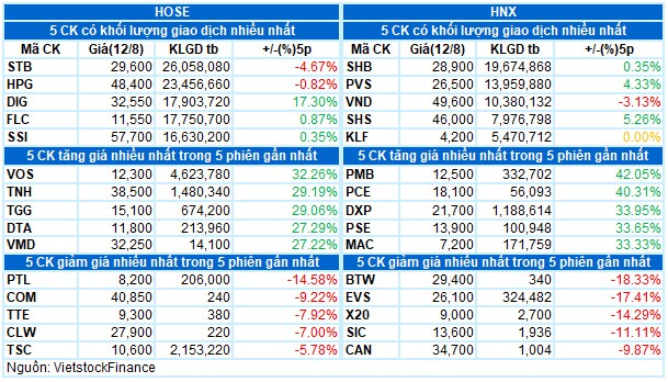 Vietstock Daily 13/08: Tiếp tục điều chỉnh nhưng rủi ro không lớn