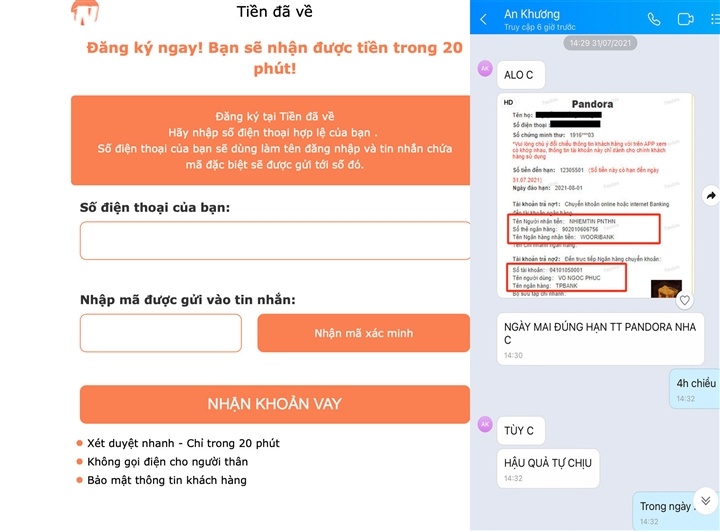 Vay online 90 triệu, phải trả 200 triệu, người phụ nữ liên tục bị hăm dọa