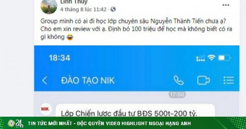 Cộng đồng mạng dậy sóng với khóa học đầu tư BĐS 4 ngày với giá 100 triệu đồng