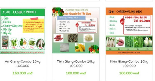 Website đặt túi combo nông sản 10kg quá tải, giao hàng không xuể