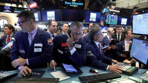 Dow Jones “bay” thêm 300 điểm, giá dầu tụt khỏi đỉnh, Bitcoin giảm