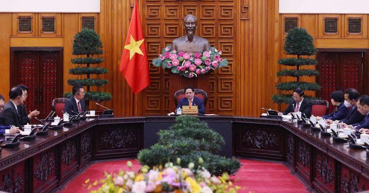 Thủ tướng Phạm Minh Chính tiếp lãnh đạo Tập đoàn SCG và AMATA Thái Lan 