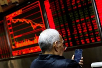 Chứng khoán châu Á giảm mạnh, Shanghai Composite sụt hơn 2%