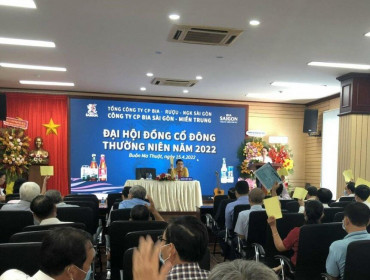 ĐHCĐ Bia Sài Gòn - Miền Trung (SMB): Đặt mục tiêu lợi nhuận năm 2022 giảm 27%, chia cổ tức tỷ lệ 35%