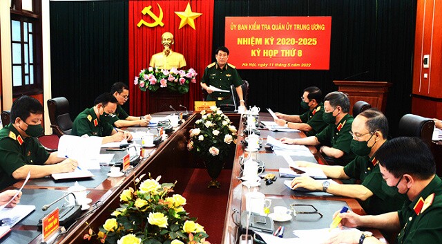 Đại tướng Lương Cường phát biểu tại kỳ họp. Ảnh BQP data-natural-width640