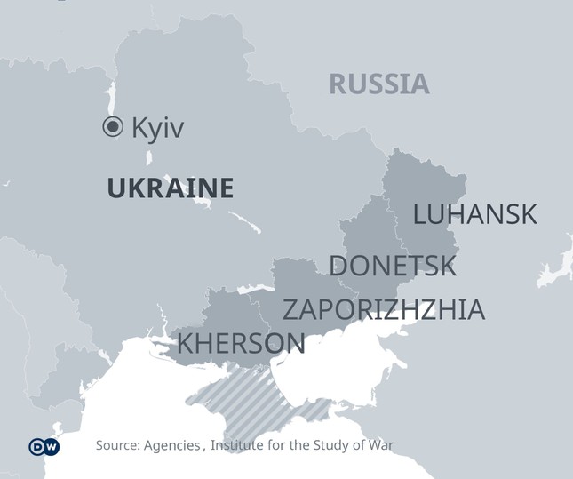Điện Kremlin nói về biên giới các tỉnh ly khai Ukraine vừa sáp nhập Nga ảnh 1