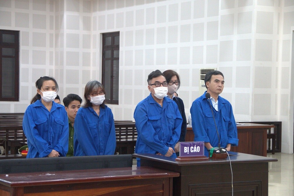 Ông Nguyễn Quang Trung và các đồng phạm tại phiên xét xử ngày 31/3/2023