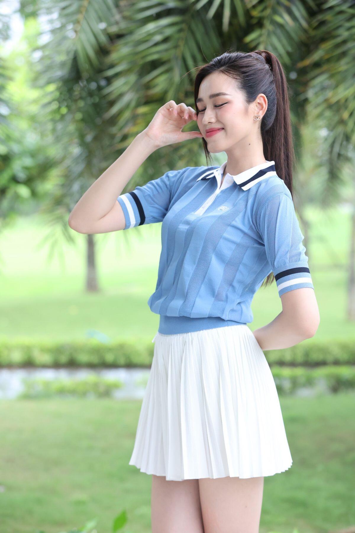 Hoa hậu Đỗ Thị Hà, Thanh Thủy đọ sắc rạng rỡ với trang phục golf ảnh 8
